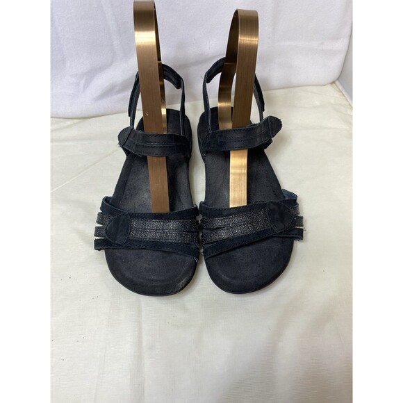 Abeo Sandals Womens SZ 8 M Black Brynn Leather Bio System Comfort Casual Shoes - Picture 7 of 7